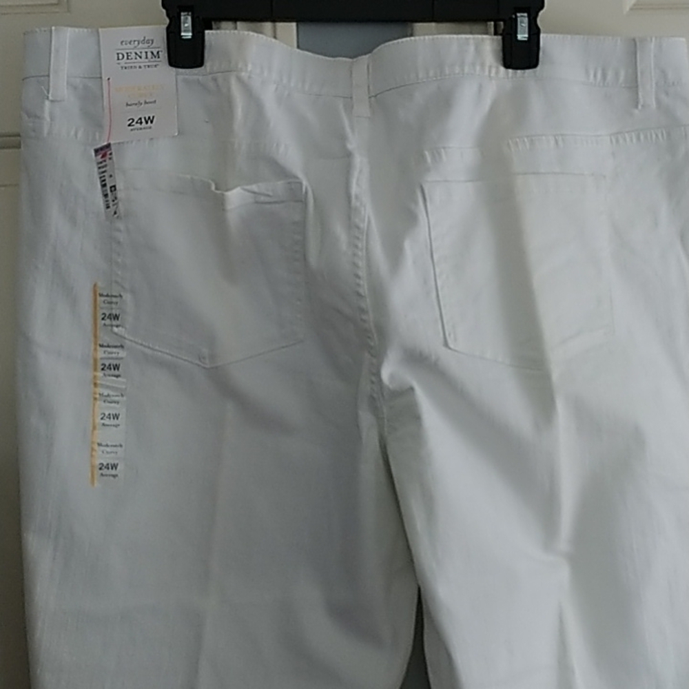 C.J.Banks White Barely Boot Stretch Jeans Plus Size 24W - Picture 10 of 10